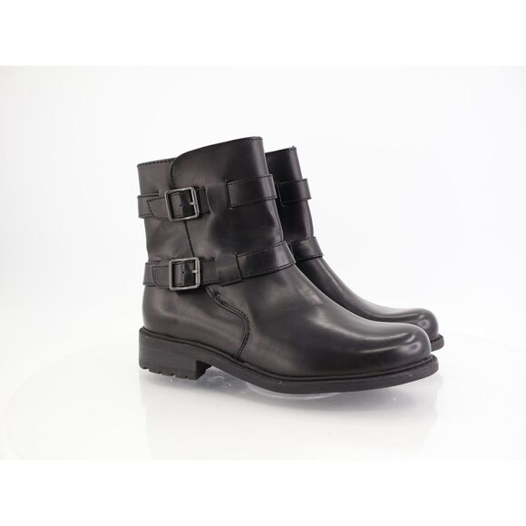 Boc Born Womens Camile Block Heel Booties Moto Size 9.5 Black Faux Leather Boot - Picture 1 of 10